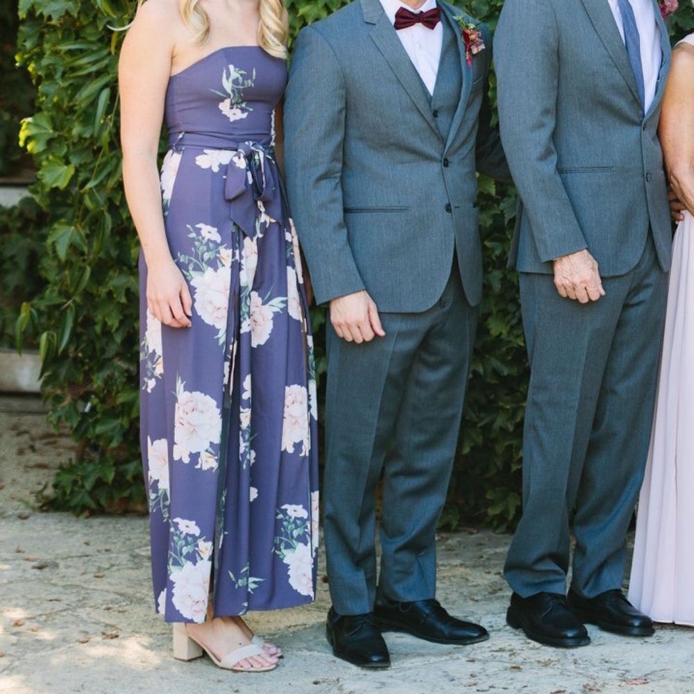 So kiss me jumpsuit in charcoal floral - Picture 8 of 8